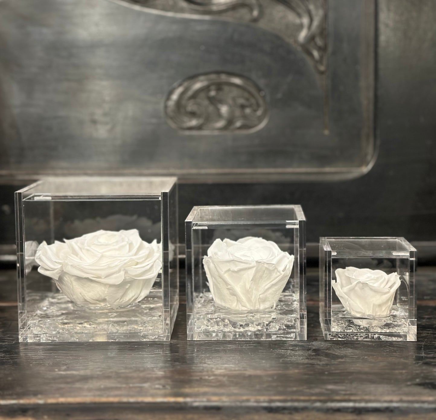 FLOWERCUBE ROSA + PACKAGING BIANCO/WHITE