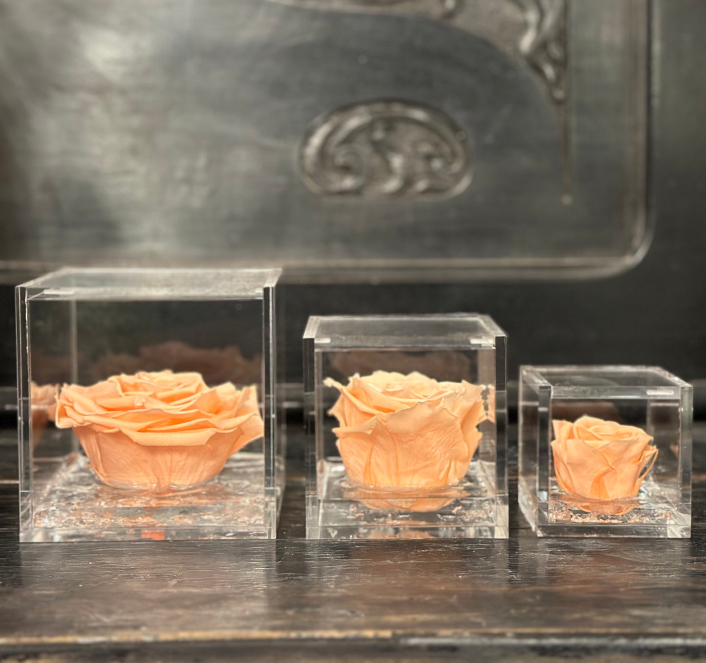 FLOWERCUBE SPECIAL ED. ROSA+PACKAGING PESCA/PEACH