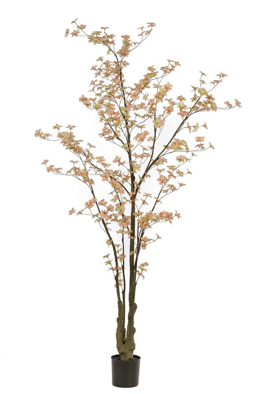 🌿 Albero artificiale Tropaeolum pesca/verde – 245 cm